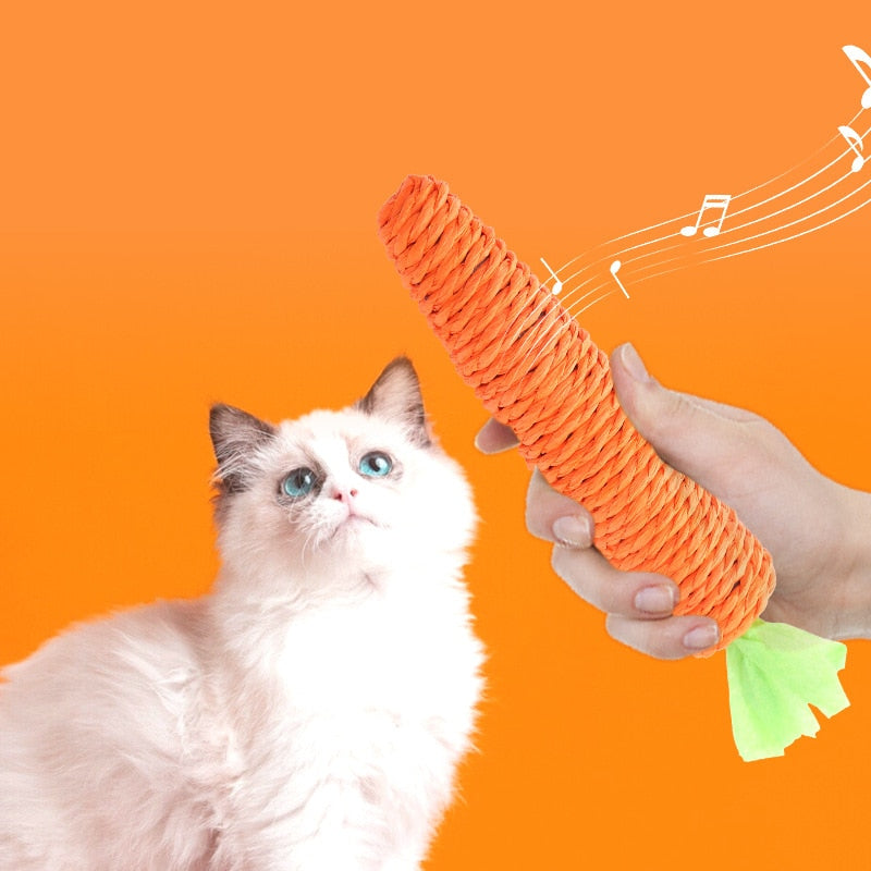 Carrot Cat Toy Built-in Bell