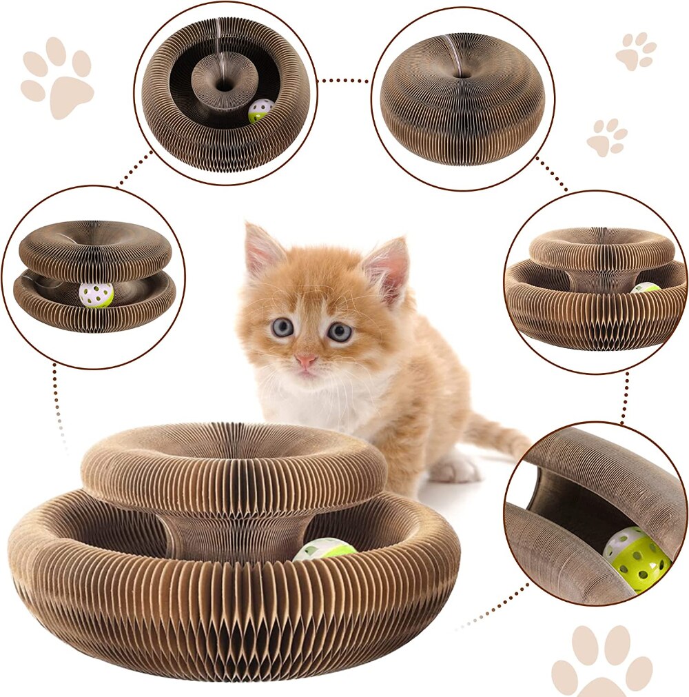 Magic Organ Round Corrugated Cat Scratch toy