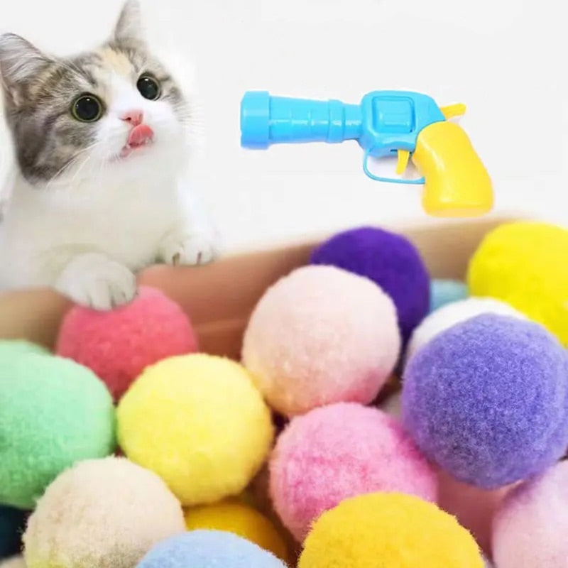 Funny Cat Interactive Teaser with plush ball Training Toy