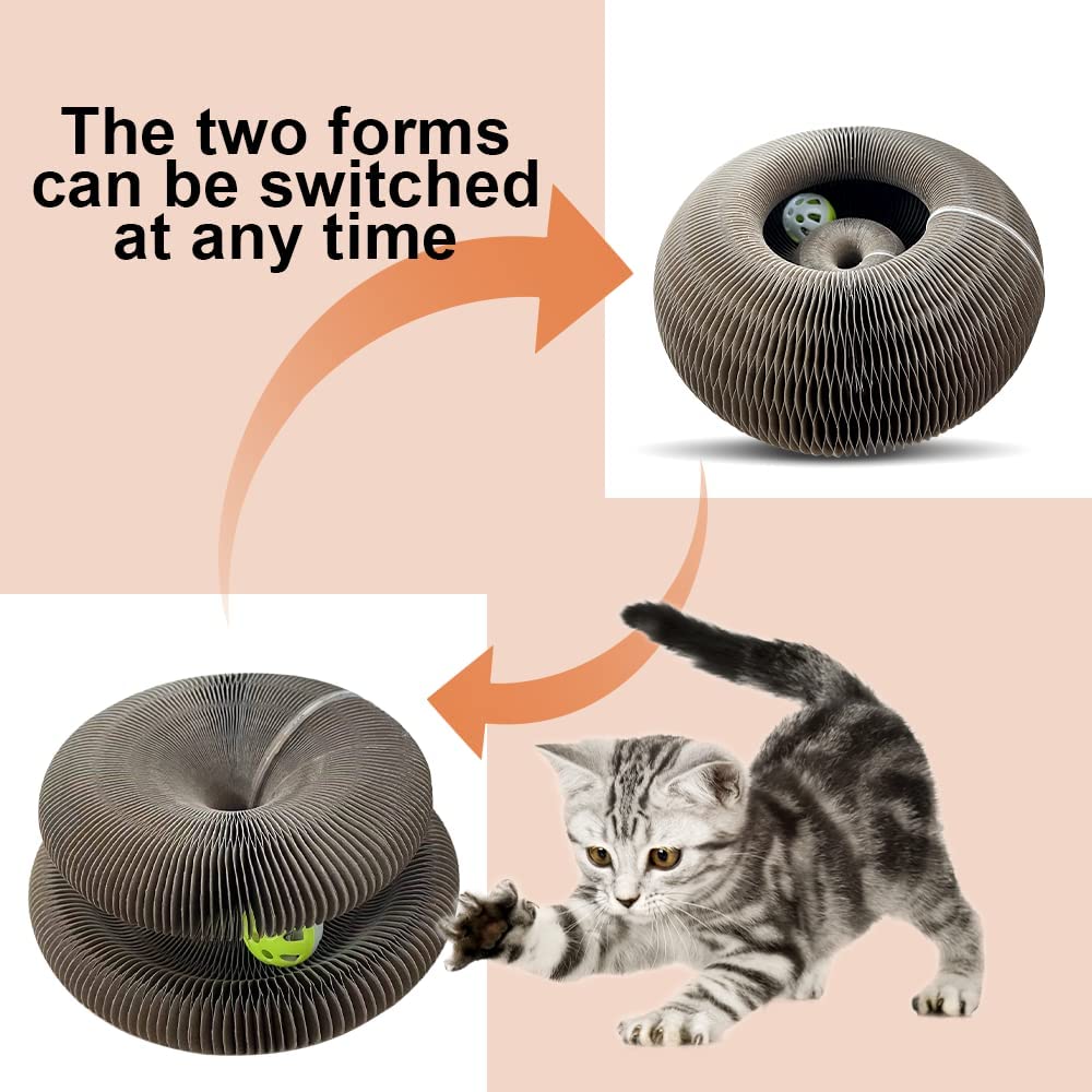 Magic Organ Round Corrugated Cat Scratch toy