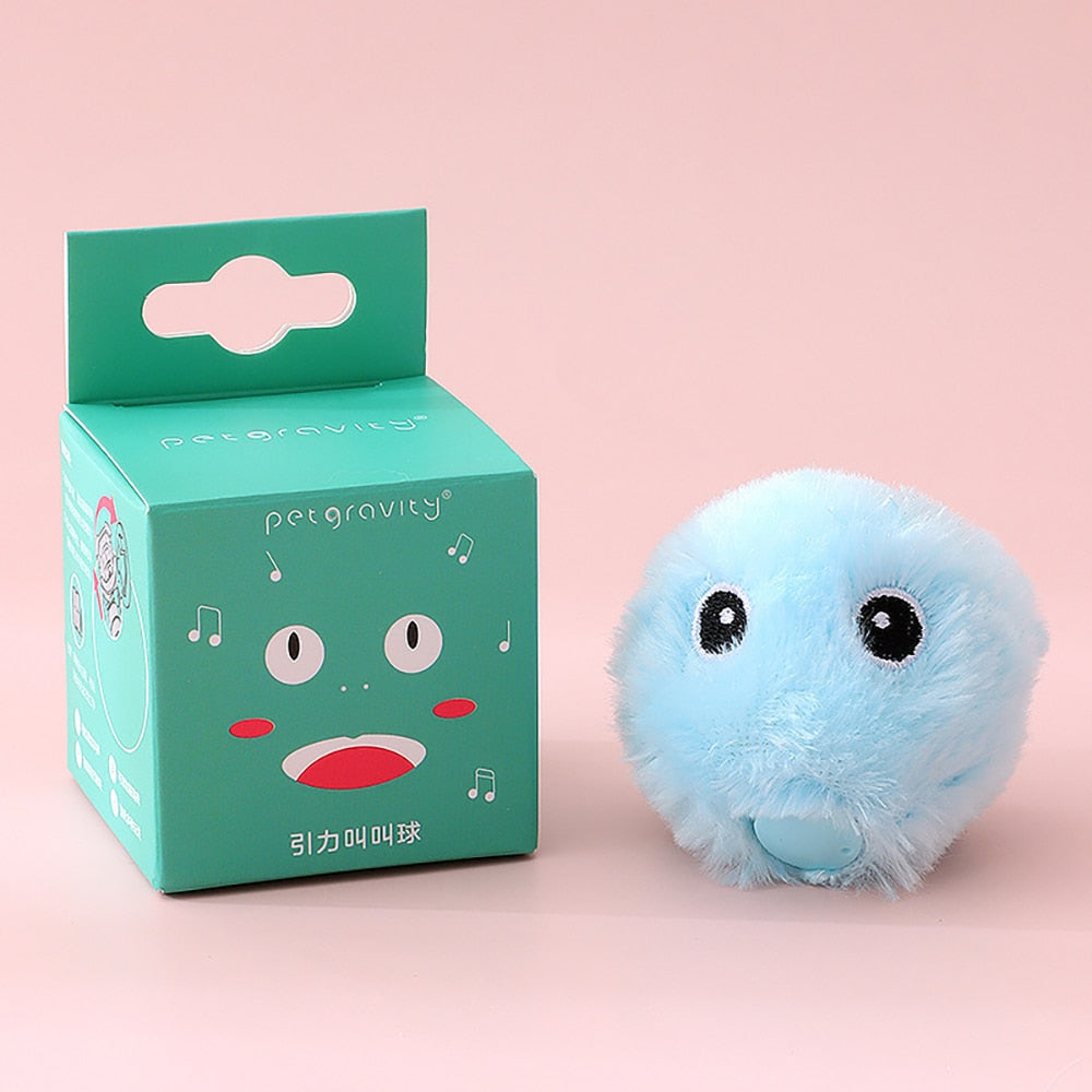 Cute Cat Toy Ball Funny Interactive Soft Furry Ball