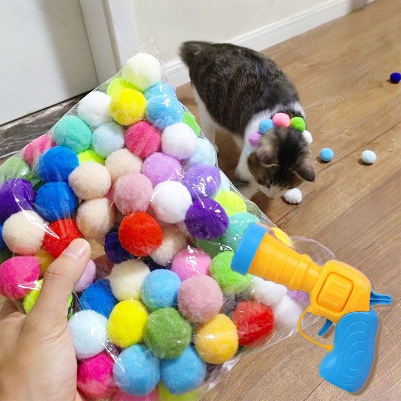 Funny Cat Interactive Teaser with plush ball Training Toy