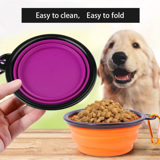 350/1000ml Collapsible Silicone Pet Bowl