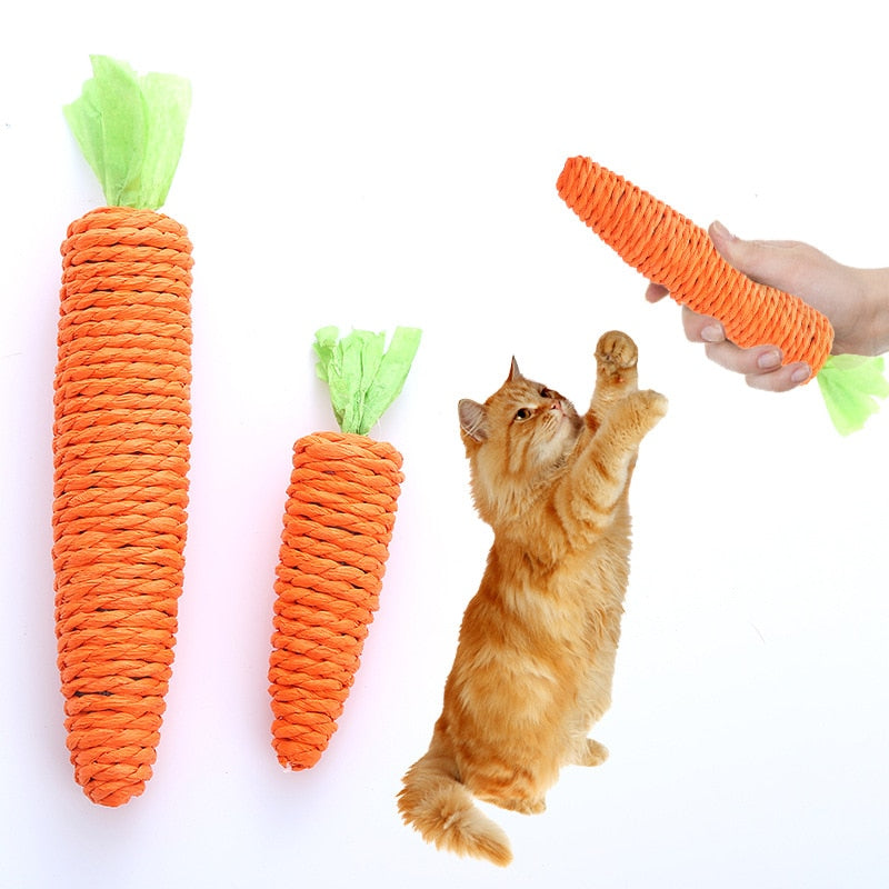 Carrot Cat Toy Built-in Bell