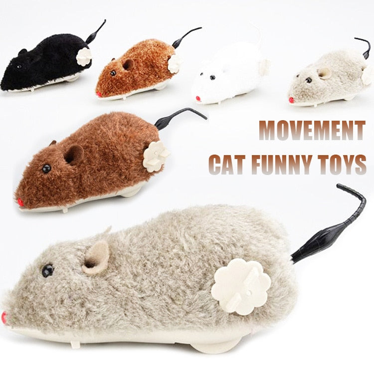 Creative Cat Toy Clockwork Spring Power Plush Mouse Toy