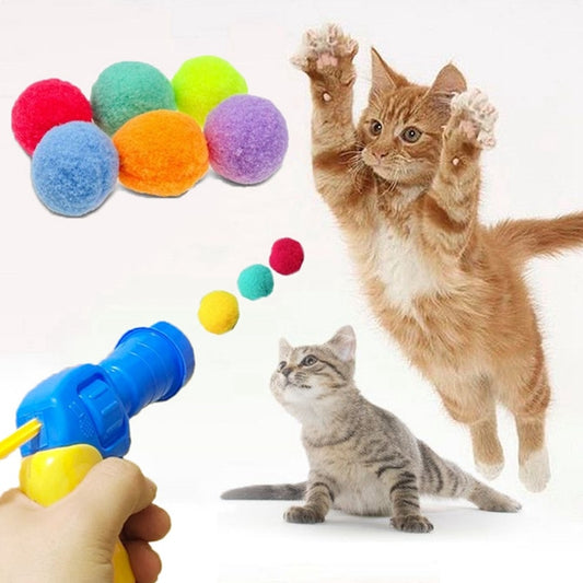 Funny Cat Interactive Teaser with plush ball Training Toy